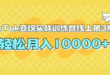 龟课TIKTOK变现实战训练营线上第3期,轻松月入10000+-蜗牛学社