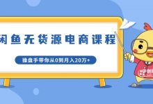 龟课·闲鱼无货源电商课程第20期:闲鱼项目操盘手带你从0到月入20万+-蜗牛学社