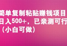 叁心笔记:简单复制粘贴赚钱项目,日入500+,已亲测可行!(小白可做)-蜗牛学社