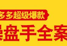 拼多多超级爆款操盘手全案课,教你新店0-1快速突破-蜗牛学社