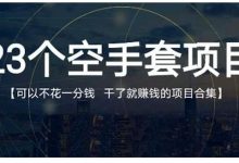 23个空手套项目大合集,0成本0投入,干了就赚钱纯空手套生意经-蜗牛学社
