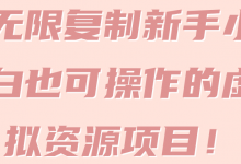 无限复制新手小白也可操作的虚拟资源项目!【视频教程】-蜗牛学社