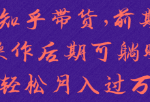 ‘知乎带货’前期操作后期可躺赚,轻松月入过万!【视频教程】-蜗牛学社