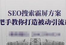 SEO搜索霸屏方案,手把手教你打造被动引流系统【视频课程】-蜗牛学社