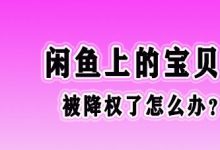 闲鱼隐形降权恢复方法(闲鱼隐形降权恢复期)-蜗牛学社