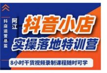 阿江·抖音小店实操落地特训营,抖店四种玩法实操讲解-蜗牛学社