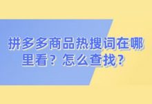 拼多多关键词热度怎么查(拼多多关键词搜索热度)-蜗牛学社