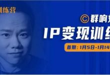 群响IP变现训练营「05期」,N多行业内幕骚操作,教你搞流量,新姿势-蜗牛学社