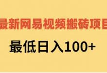 最新网易视频搬砖项目,最低日入100+(视频教程+文档)-蜗牛学社