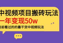 老吴·中视频项目搬砖玩法,一年变现50w,目前看过的的最干货中视频玩法-蜗牛学社