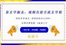 靠玄学掘金,视频直接引流玄学粉, 轻松开单成交,后期多种变现,0成本上手-蜗牛学社