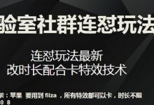 梅花实验室社群连怼玩法第七期,连怼玩法最新,改时长配合卡特效技术-蜗牛学社