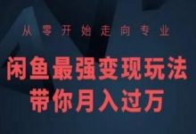 从零开始走向专业,闲鱼最强变现玩法带你月入过万-蜗牛学社