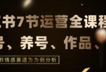 7节小红书运营实战全教程,结合最新情感赛道,打通小红书运营全流程-蜗牛学社