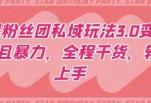 明星粉丝团私域玩法3.0变现稳定且暴力,全程干货,轻松上手-蜗牛学社