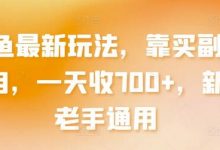 闲鱼最新玩法,靠买副业项目,一天收700+,新手老手通用-蜗牛学社