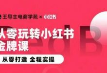王导主·小红书电商运营实操课,从零打造 全程实操-蜗牛学社