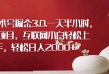 抽象艺术号掘金3.0.一天半小时,蓝海项目,互联网小白轻松上手,轻松日入2000+-蜗牛学社