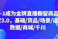 从0-1成为金牌直播橱窗商品卡运营3.0,基础/货品/场景/话术/数据/商城/千川-蜗牛学社