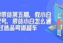 价值2980短视频带货第五期,教小白如何起号,带货小白怎么通过选品弯道超车-蜗牛学社