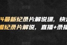 2024最新纪录片解说课,快速掌握纪录片解说,直播+录播-蜗牛学社