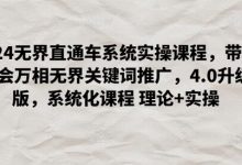 2024无界直通车系统实操课程,带你学会万相无界关键词推广,4.0升级版,系统化课程 理论+实操-蜗牛学社