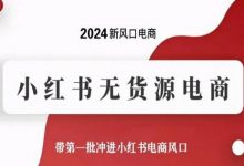2024新风口电商,小红书无货源电商,带第一批冲进小红书电商风口-蜗牛学社
