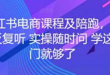 小红书电商课程及陪跑,课程反复听 实操随时问 学这一门就够了-蜗牛学社