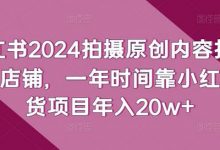 小红书2024拍摄原创内容打造百万店铺,一年时间靠小红书带货项目年入20w+-蜗牛学社