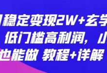 每月稳定变现2W+玄学项目,低门槛高利润,小白也能做 教程+详解-蜗牛学社
