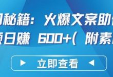 热门秘籍:火爆文案助你短视频日赚 600+(附素材)-蜗牛学社
