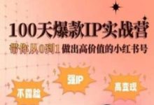 小红书100天爆款IP实战营,带你从0到1做出高价值的小红书号-蜗牛学社