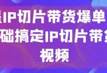 明星IP切片带货爆单营,0基础搞定IP切片带货短视频-蜗牛学社