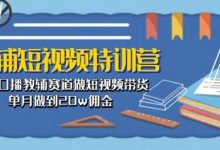 教辅短视频特训营: 素人口播教辅赛道做短视频带货,单月做到20w佣金-蜗牛学社