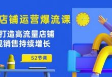 淘宝店铺运营爆流课:助你打造高流量店铺,实现销售持续增长(52节课)-蜗牛学社