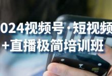 2024视频号·短视频+直播极简培训班:抓住视频号风口,流量红利-蜗牛学社