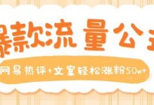 爆款流量公式,网易热评+文案轻松涨粉50w+-蜗牛学社