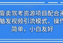 靠卖驾考资源项目配合无脑发视频引流模式,操作简单,小白友好-蜗牛学社