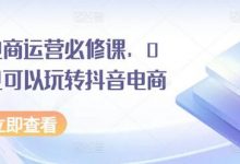 抖音电商运营必修课,0基础也可以玩转抖音电商-蜗牛学社
