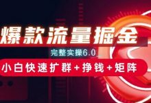 爆款流量掘金_完整实操6.0_小白快速扩群+挣钱+矩阵思路-蜗牛学社