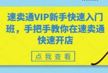 速卖通VIP新手快速入门班,手把手教你在速卖通快速开店-蜗牛学社