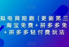 虚拟电商陪跑(更新第三期),淘宝免费+拼多多免费+拼多多轻付费玩法-蜗牛学社