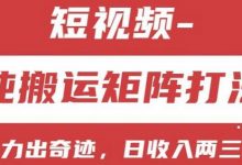 短视频分成计划,纯搬运矩阵打法,大力出奇迹,小白无脑上手,日收入两三张-蜗牛学社