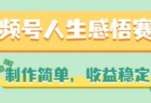 视频号人生感悟赛道,制作简单,收益稳定-蜗牛学社