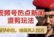 视频号创作者分成,热点新闻混剪玩法,小白也能轻松上手,每天一个小时,轻松月入过w-蜗牛学社
