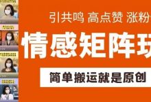 简单搬运,情感矩阵玩法,涨粉速度快,可带货,可起号-蜗牛学社