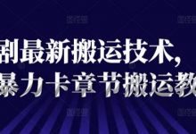 短剧最新搬运技术,抖音暴力卡章节搬运教程-蜗牛学社