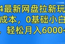 2024最新网盘拉新玩法,无需成本,0基础小白可做,轻松月入6000+-蜗牛学社