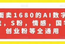 外面卖1680的AI数字人引流,S粉,情感,国学,创业粉等全通用-蜗牛学社
