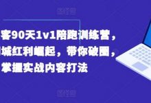 实体获客90天1v1陪跑训练营,实体同城红利崛起,带你破圈,掌握实战内容打法-蜗牛学社